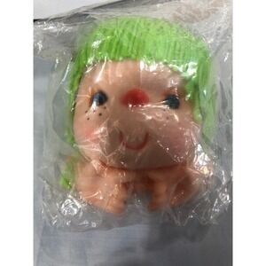 Vintage Westrim Crafts Mitzy Doll Green yarn Hair incl. Head & Hands - NEW